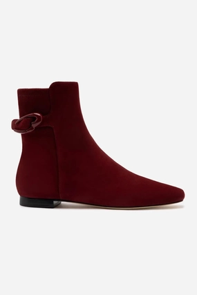 Alexis Verona Flat Boot In Burgundy Suede Quick Drying Adventure Journey