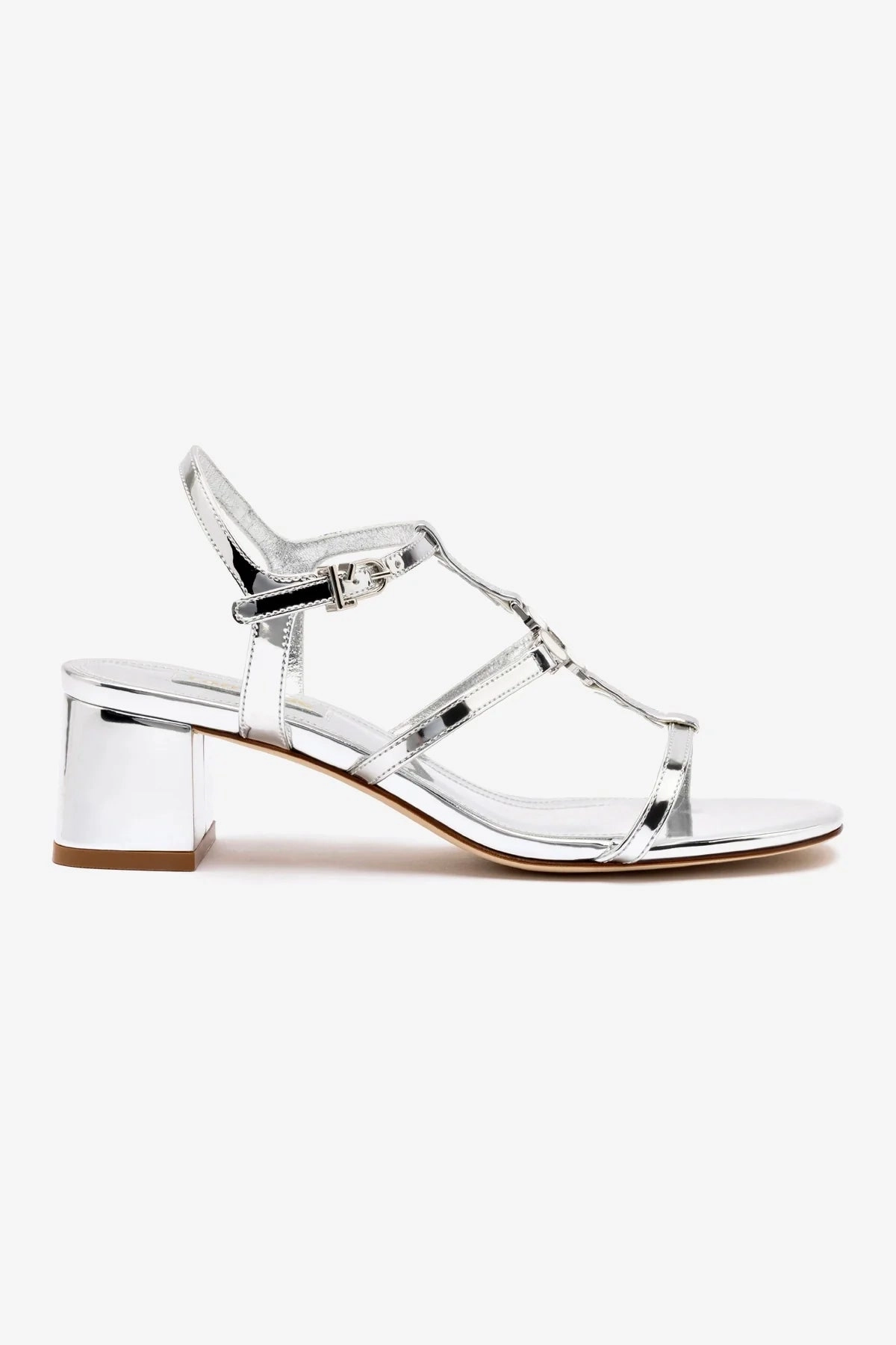 flat sandals Hana Block In Silver Specchio