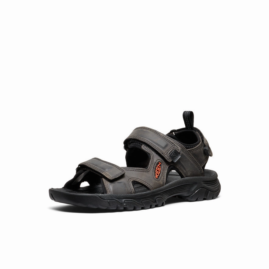 Durable Design Trendy And Comfortable Men's Targhee III Open Toe Sandal  |  Grey/Black