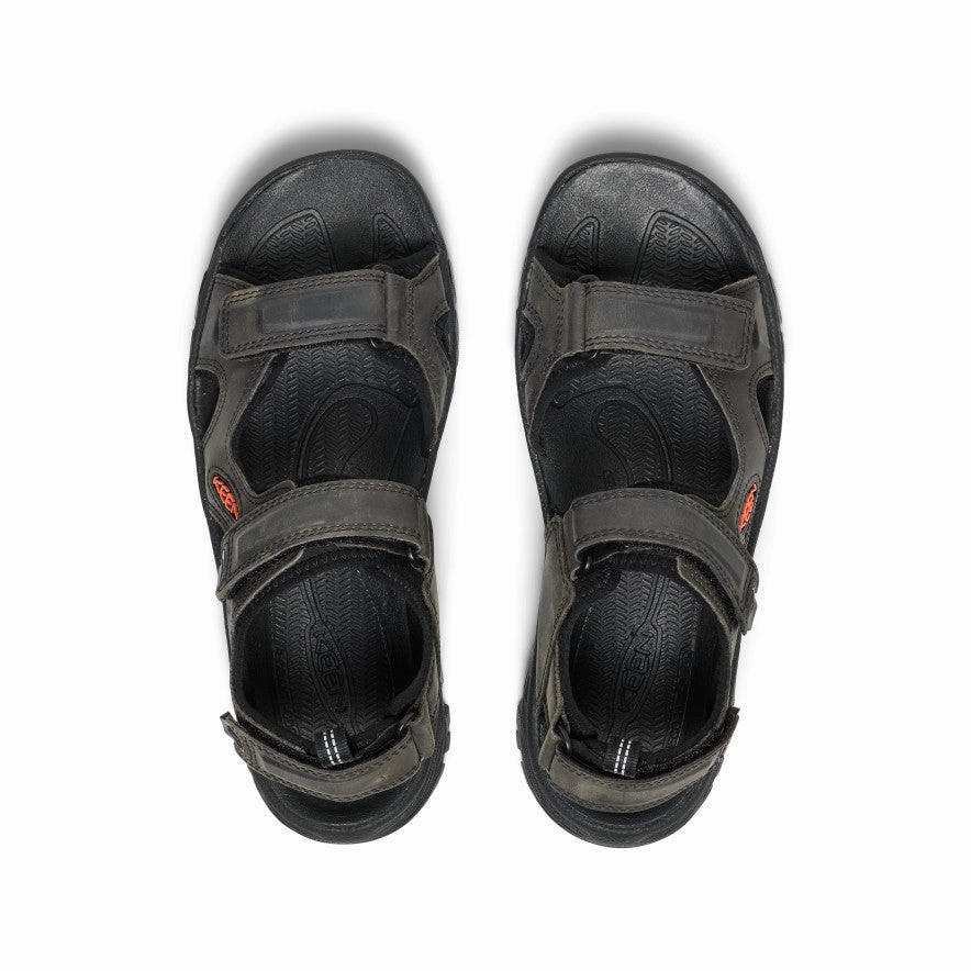Comfortable For Walking Men's Targhee III Open Toe Sandal  |  Grey/Black