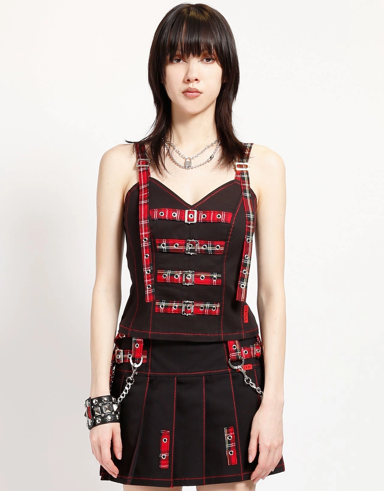 AdaptiveFitFabric SWEET CHAIN CORSET RED PLAID