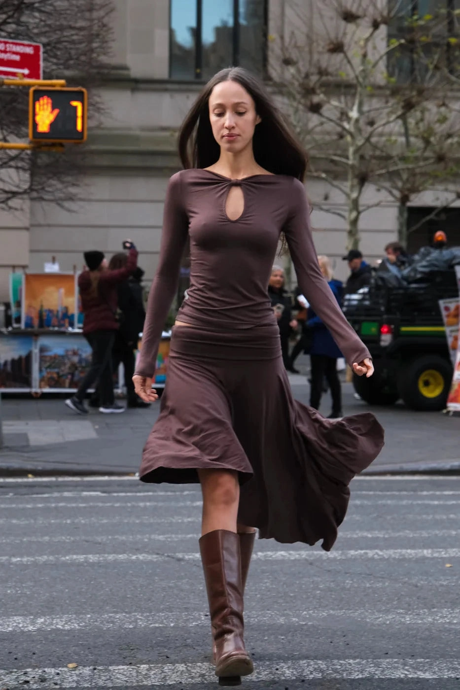 Versatile Design Stretch Material Sylvie Top