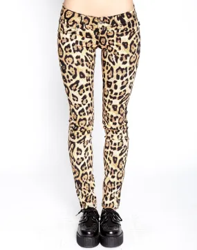 T Back Jeans Leopard Print Warm design Sport Ready