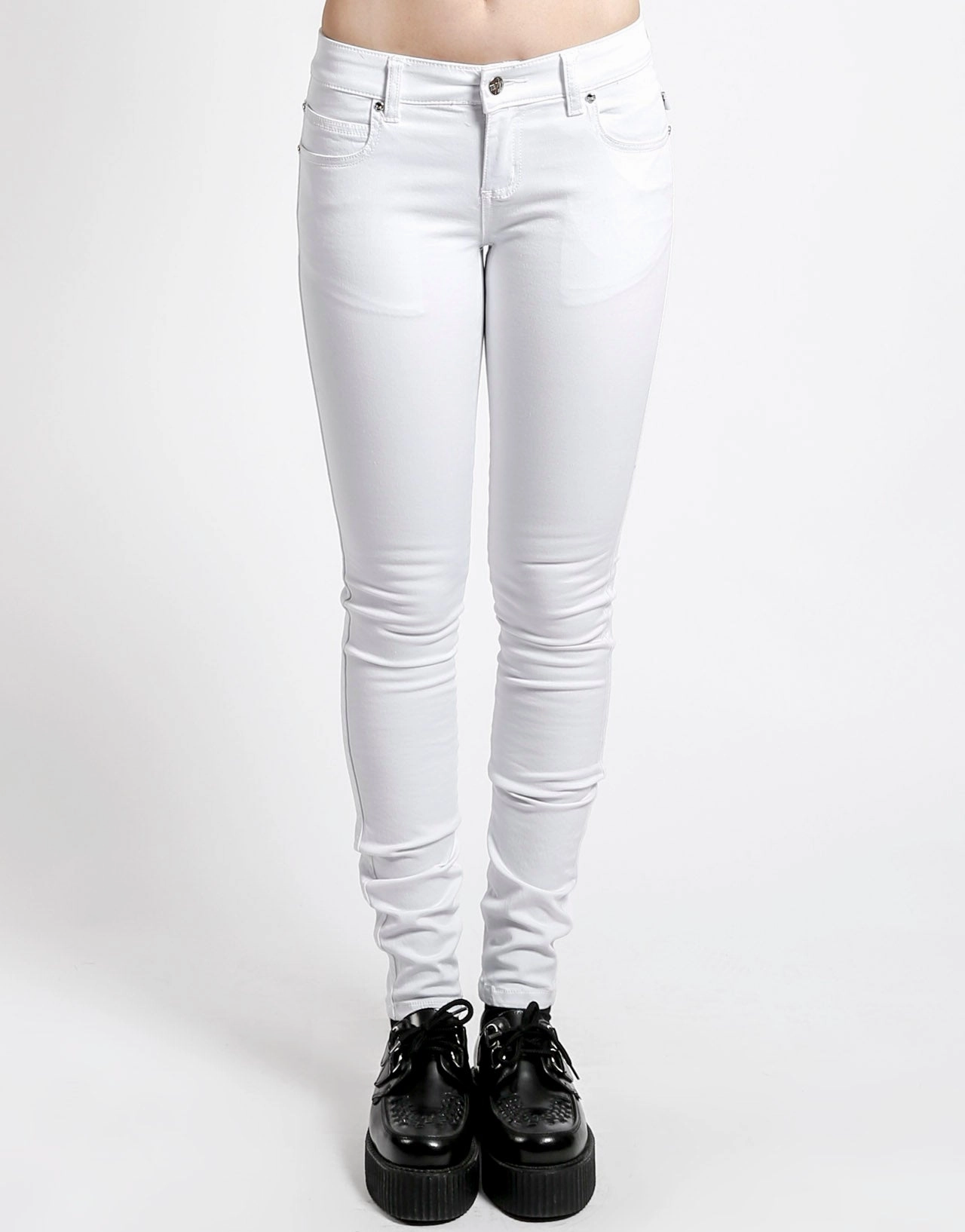 T Back Jeans WHITE Smooth Minimalist
