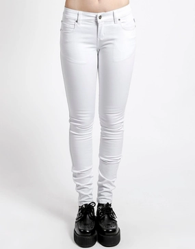 T Back Jeans WHITE Minimal Fading