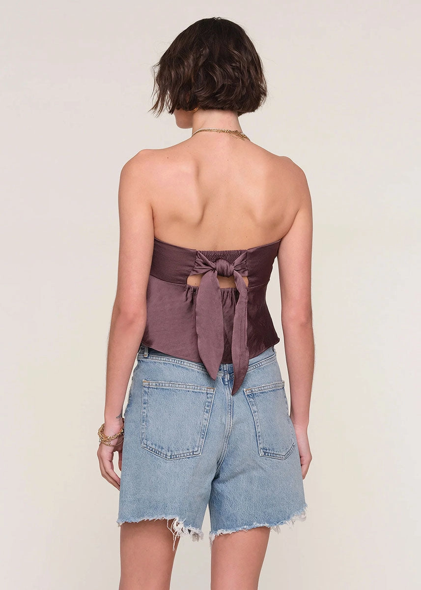 Adrian Top - Mocha Reflective Accent Stripes