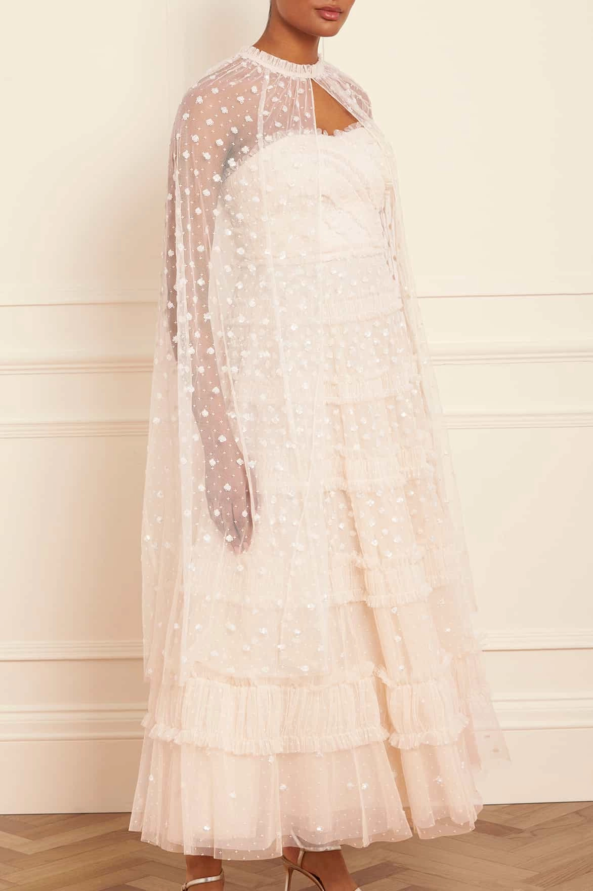 Dot Shimmer Open Midaxi Cape Flattering Wearable Summer Friendly