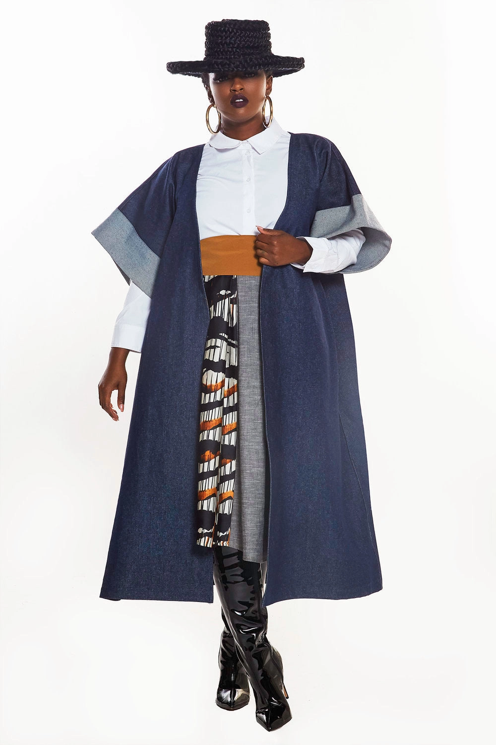 Clean Street Look PLUS SIZE DENIM OVERSIZED JACKET- JIBRI