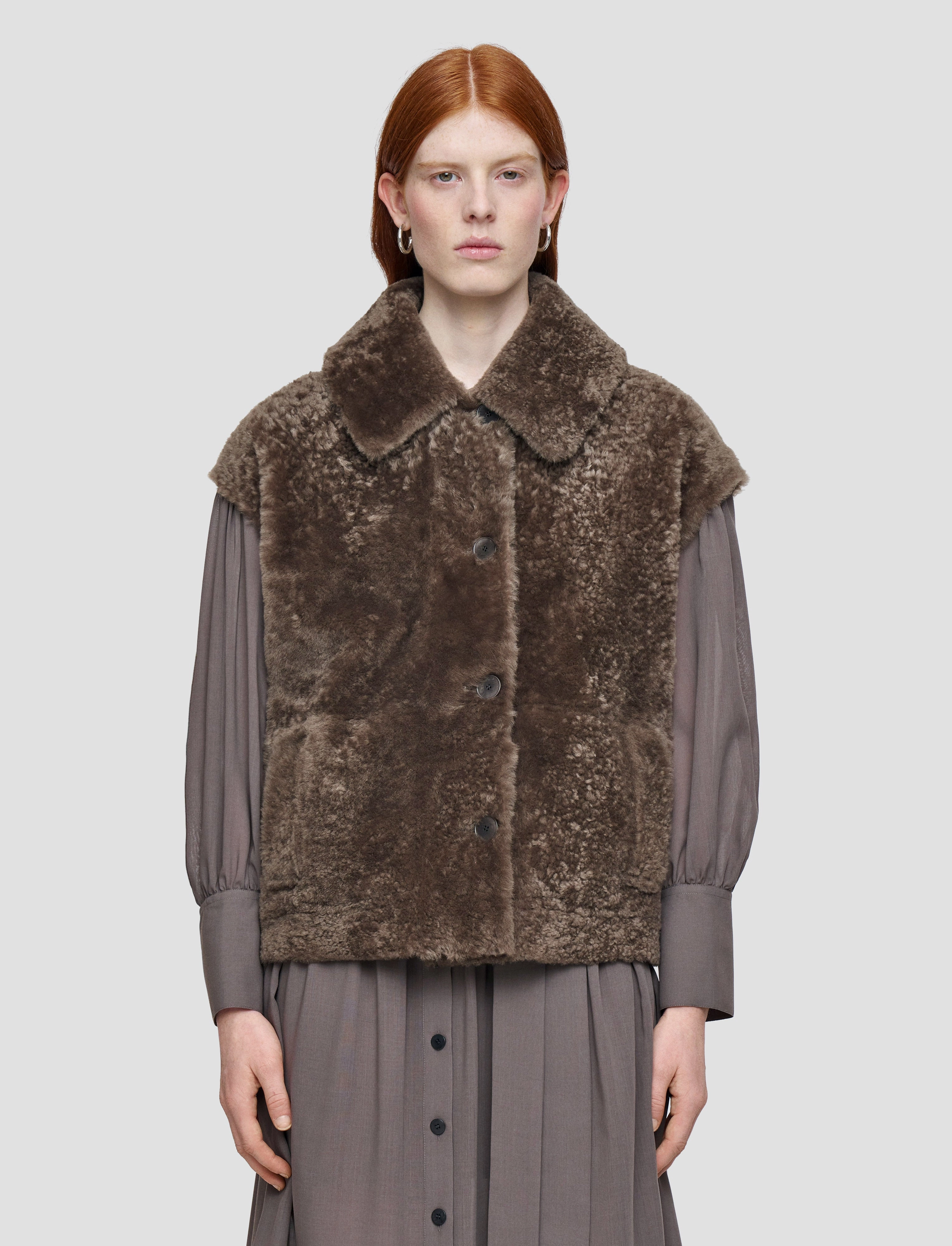 Molin Reversible Shearling Gilet Mold Resistant Coating
