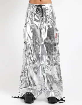 METALLIC FAUX LEATHER STAR POWER PANT Effortless Layer