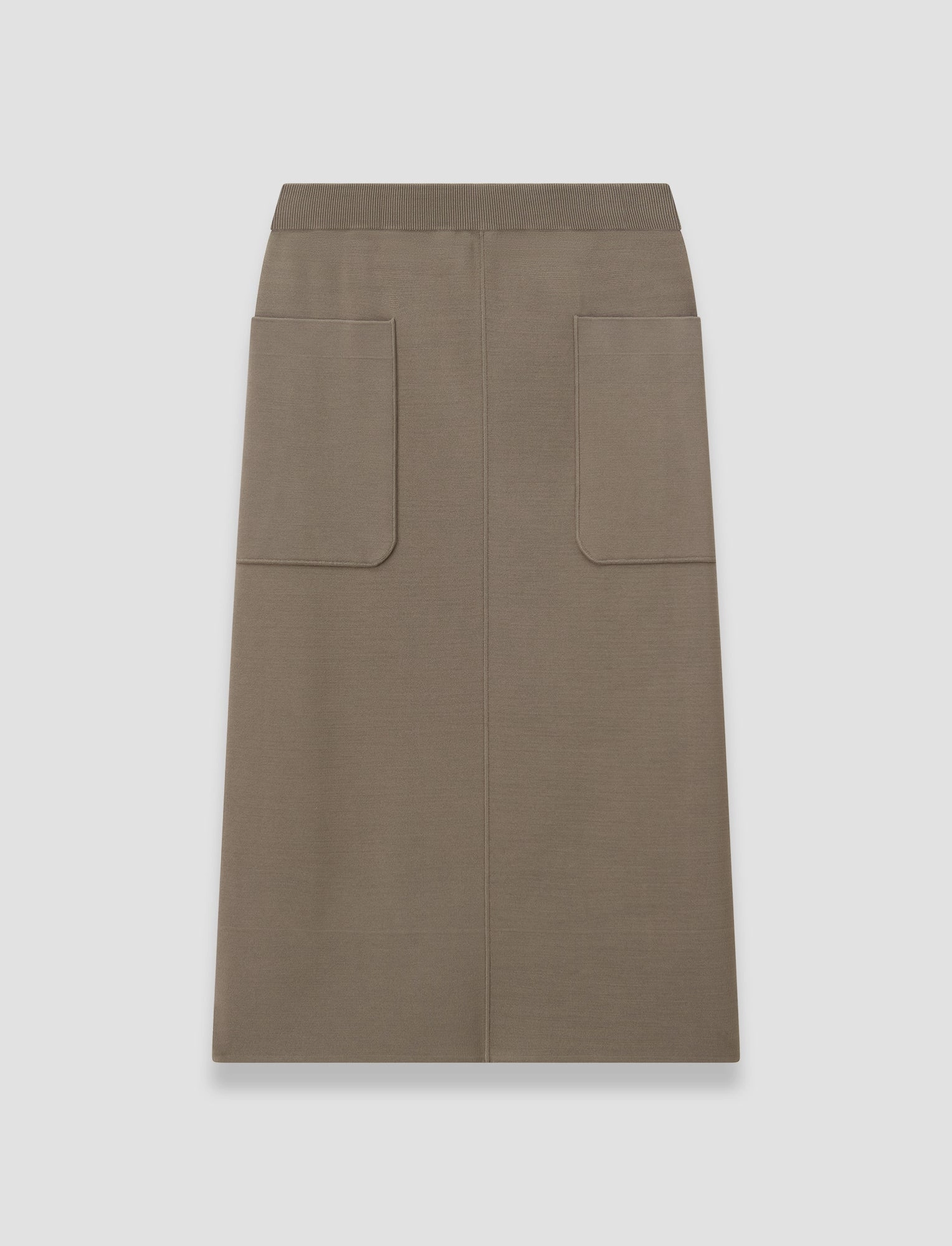 Overlock Edge Finish Milano Knit Stretch Skirt