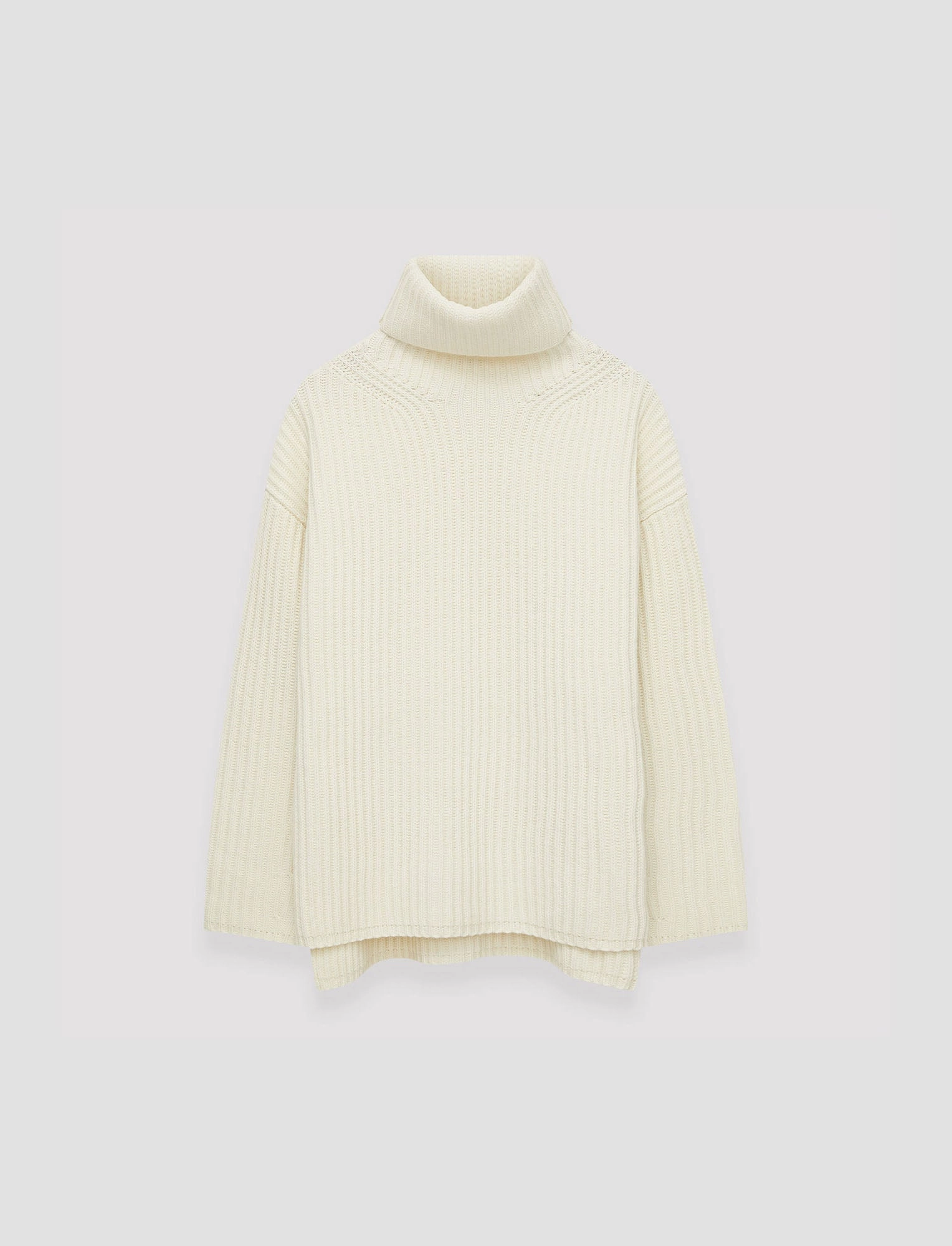 Cardigan Stitch High Neck Jumper Balanced Stretch Structure