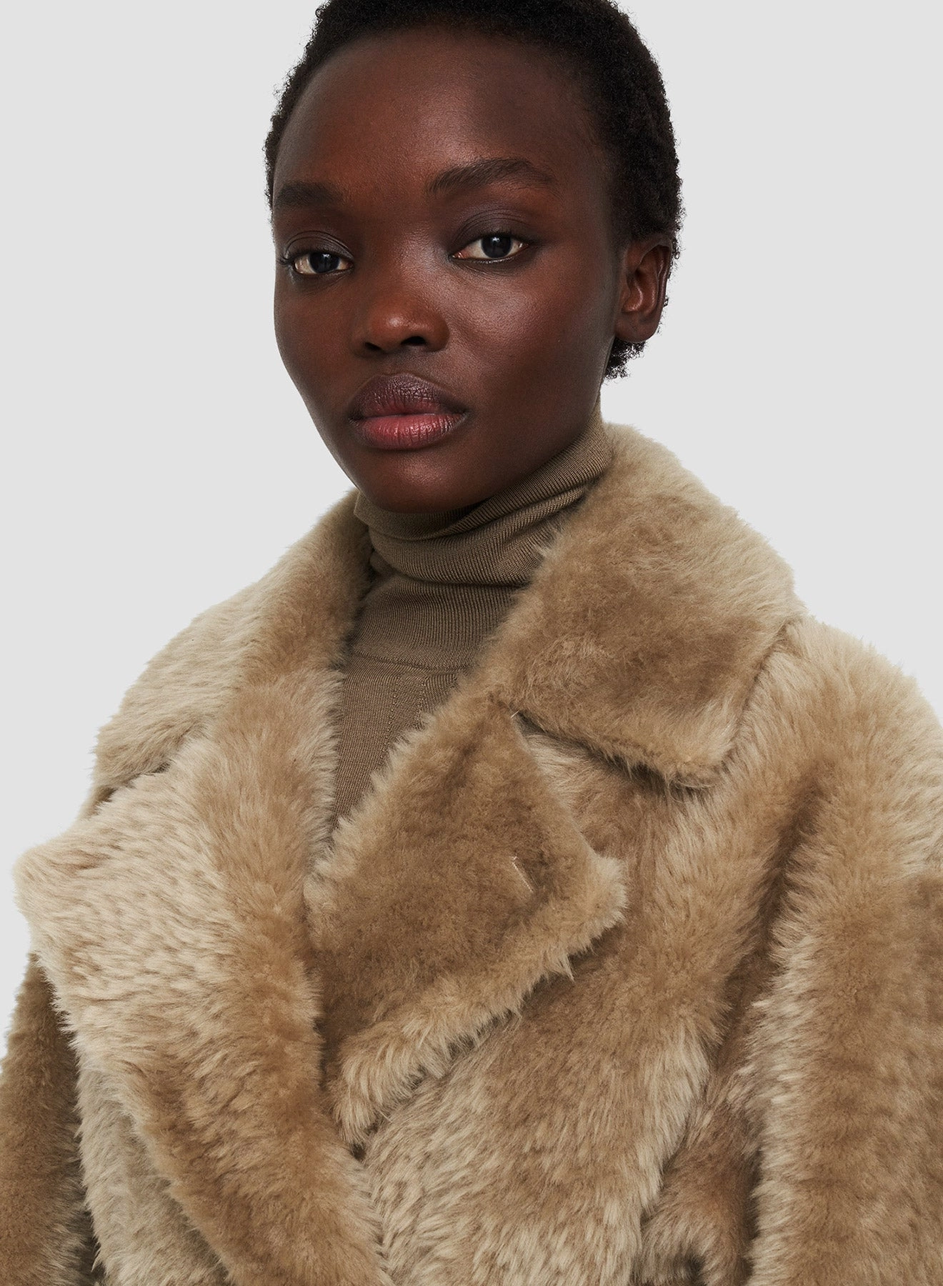 Textured Shearling Clery Coat Cold Weather Gear Eco Conscious Production