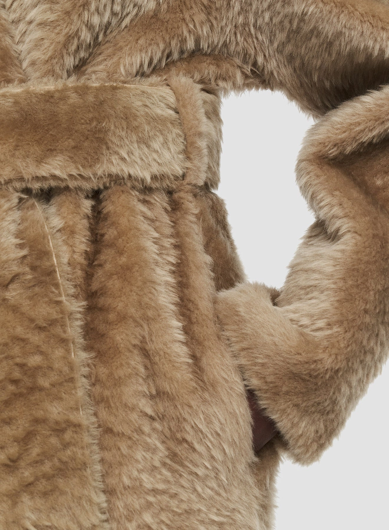 Textured Shearling Clery Coat Casual Chill Look Heat Tech Fabric