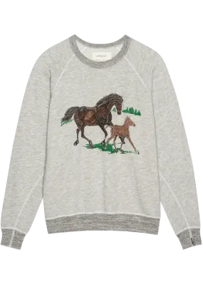 Four Way Stretch Fabric Knitted Look The College Sweatshirt