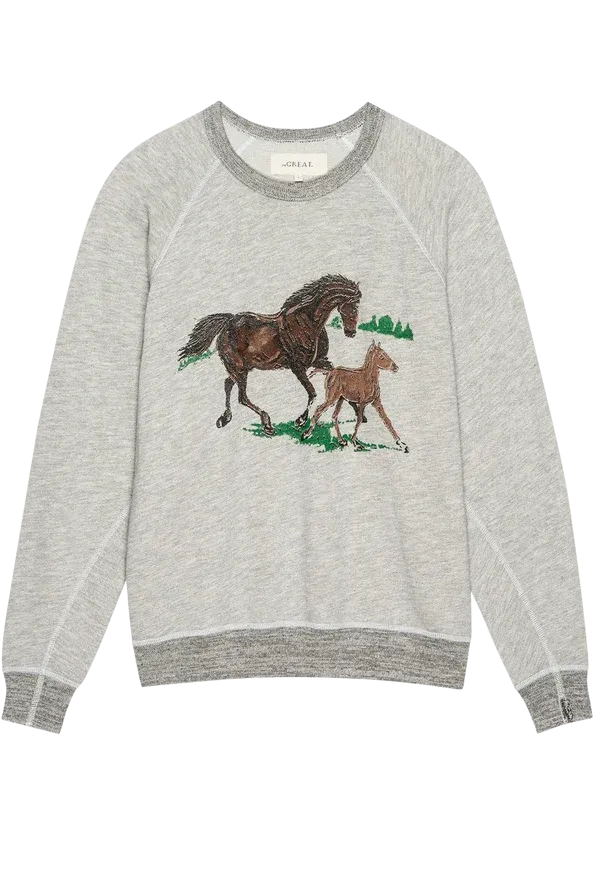 Four Way Stretch Fabric Knitted Look The College Sweatshirt