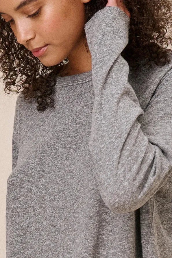 UltraSoftBrushedInterior The Long Sleeve Crop Tee