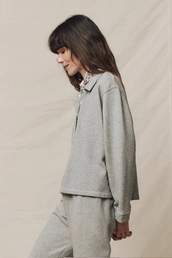 Comfy chic Lattice Stitch Pattern The Rugby Sweatshirt