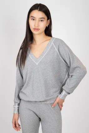 The V-Neck Sweatshirt Flexible Fabric