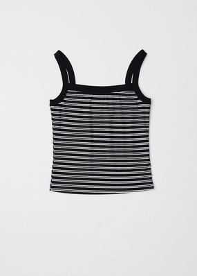 Reflective Trims The Cynthia Tank Top - Black