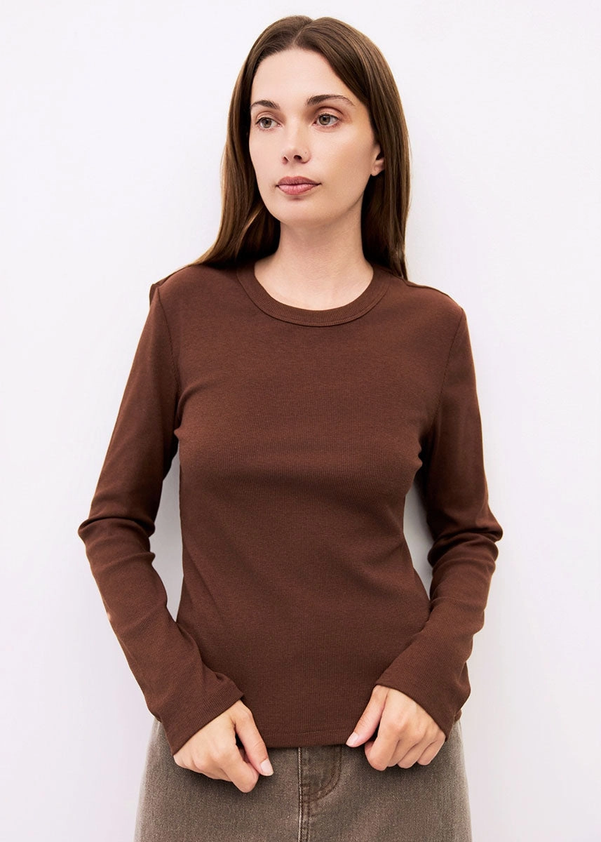 The Kathy Top - Brown VentilatedMeshPaneling Sport Top