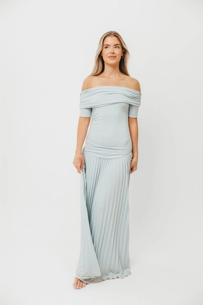 Summer Staple The Lennox Maxi Dress in Dusty Blue