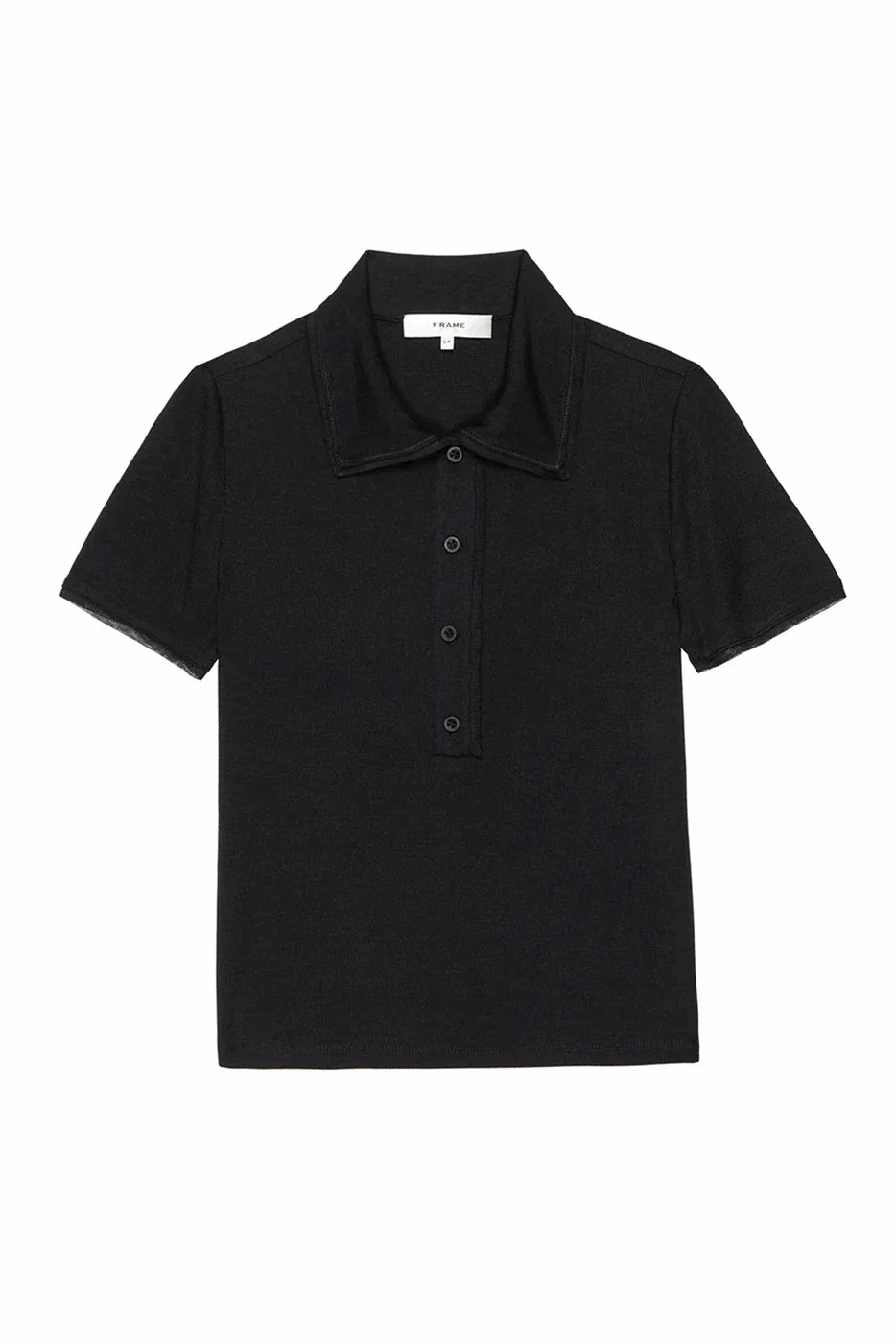 HighStretchElastic Casual Wear The Mesh Trim Polo Top