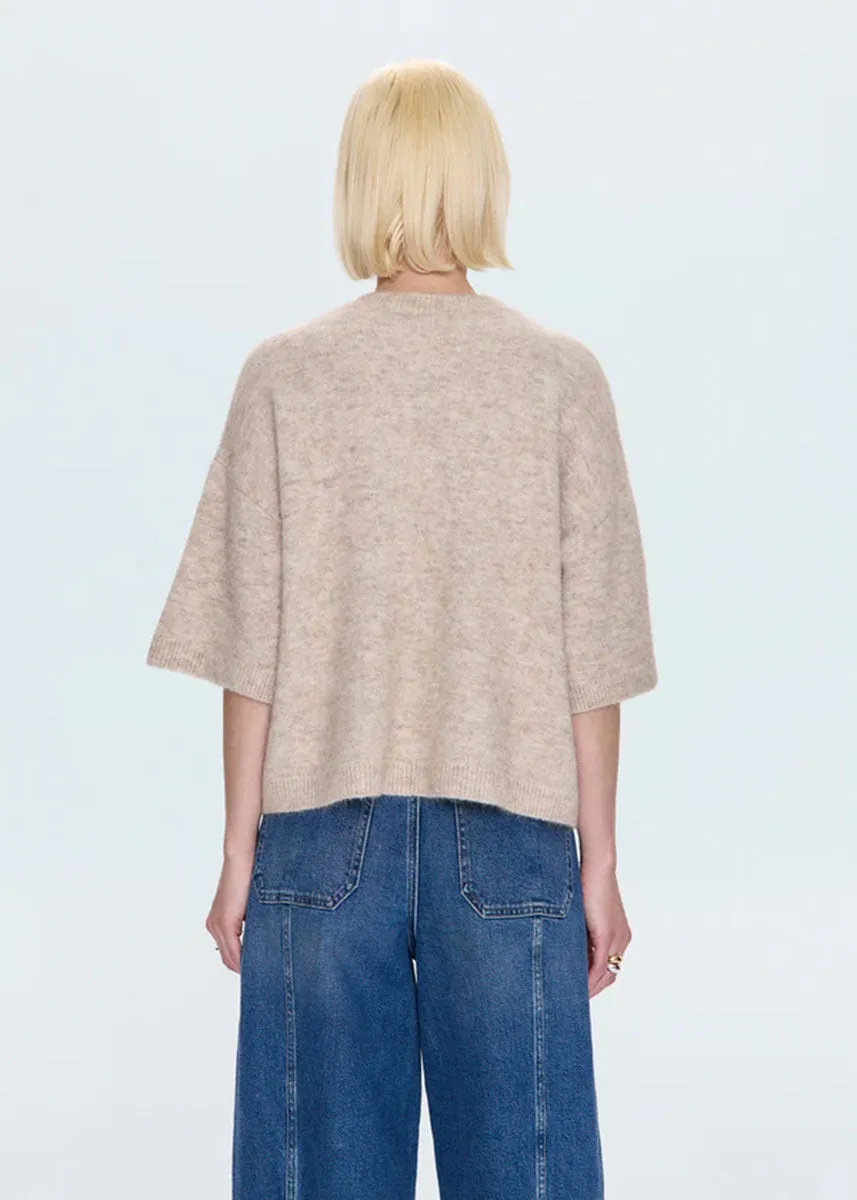 Shiloh Short Sleeve Crewneck Sweater - Oatmeal Cold-Weather Apparel Cold Weather Knitwear