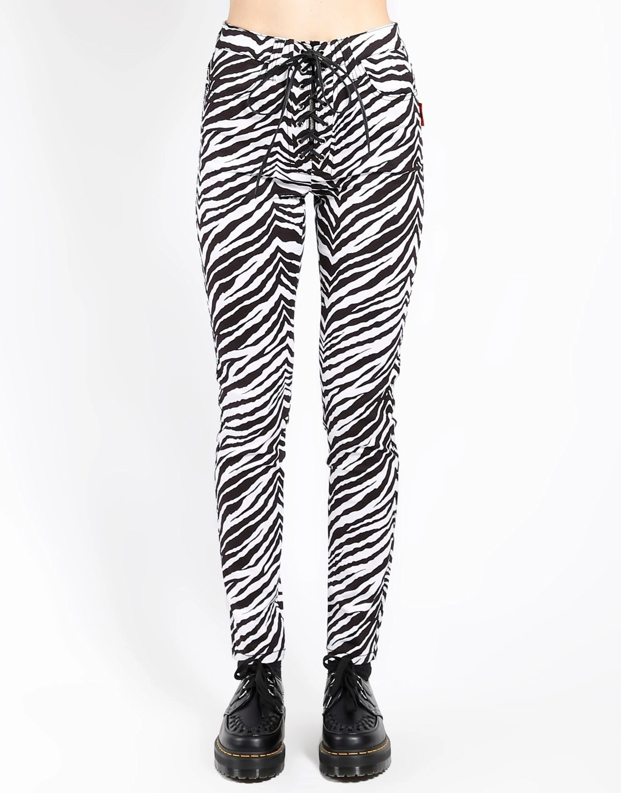 HIGH WAIST TIE UP PANT ZEBRA Chic Wear Durable Design