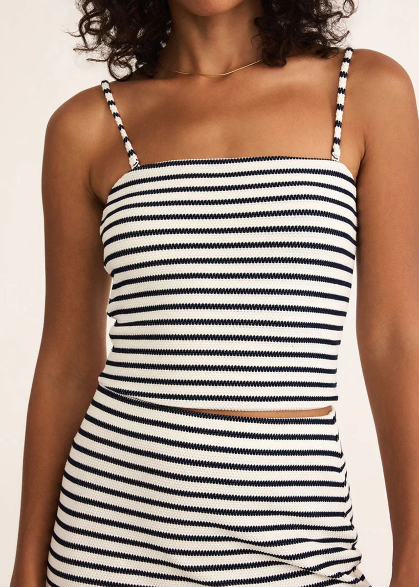 Tear Resistant Reinforcement Caffari Stripe Tube Top - Eclipse