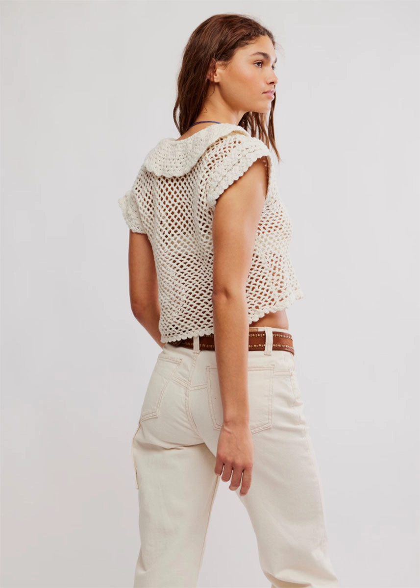 Lily Crochet Top - Coconut Milk casual top