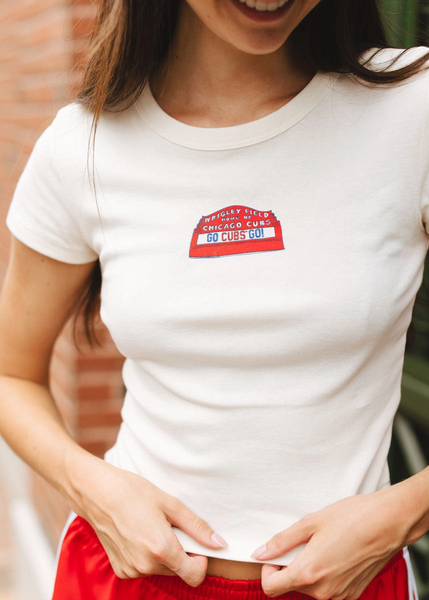 Wrigley Field Marquee Baby Tee Professional Cut