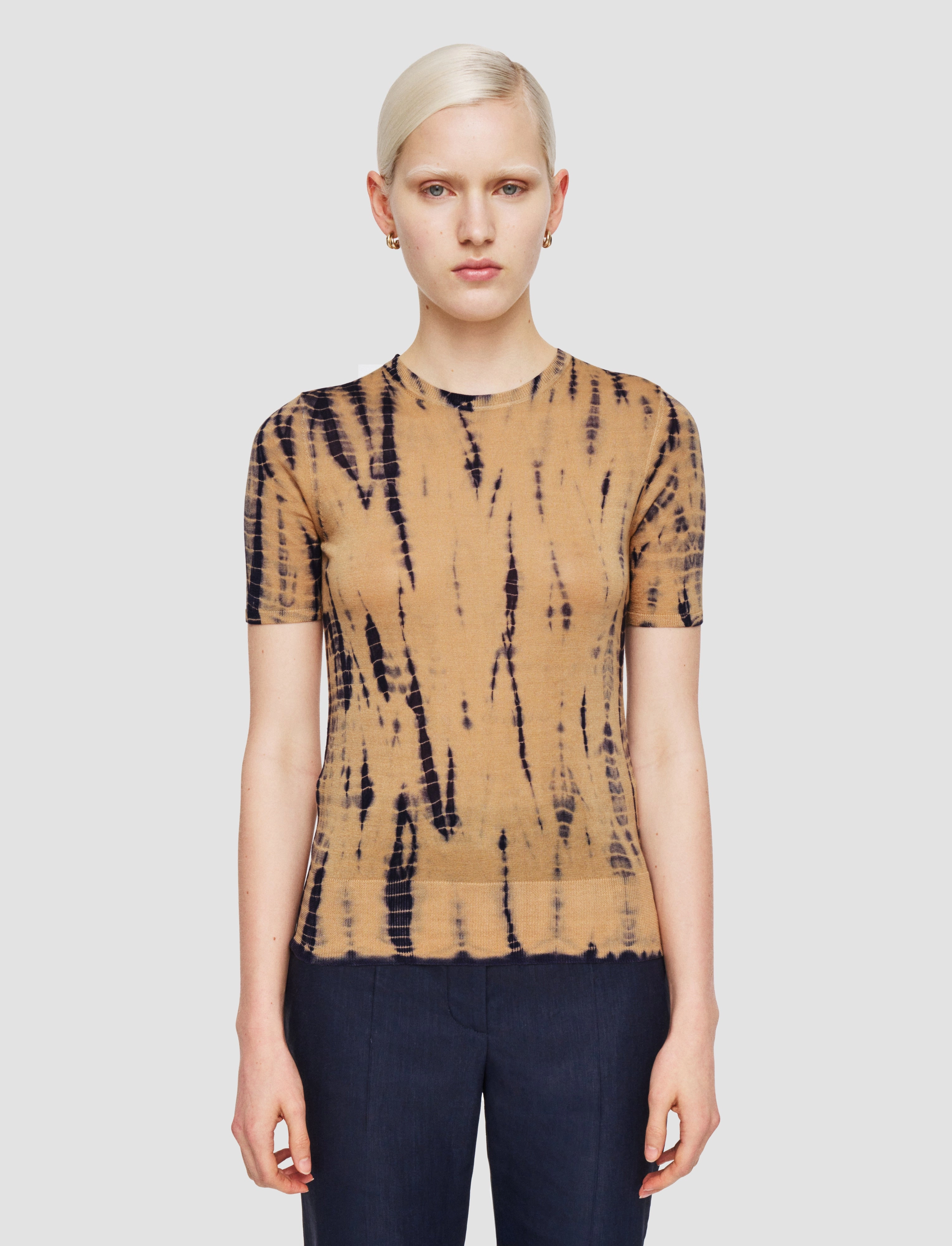 Sustainable Dye Process Lightweight Weave Tie Dye Knitted Top