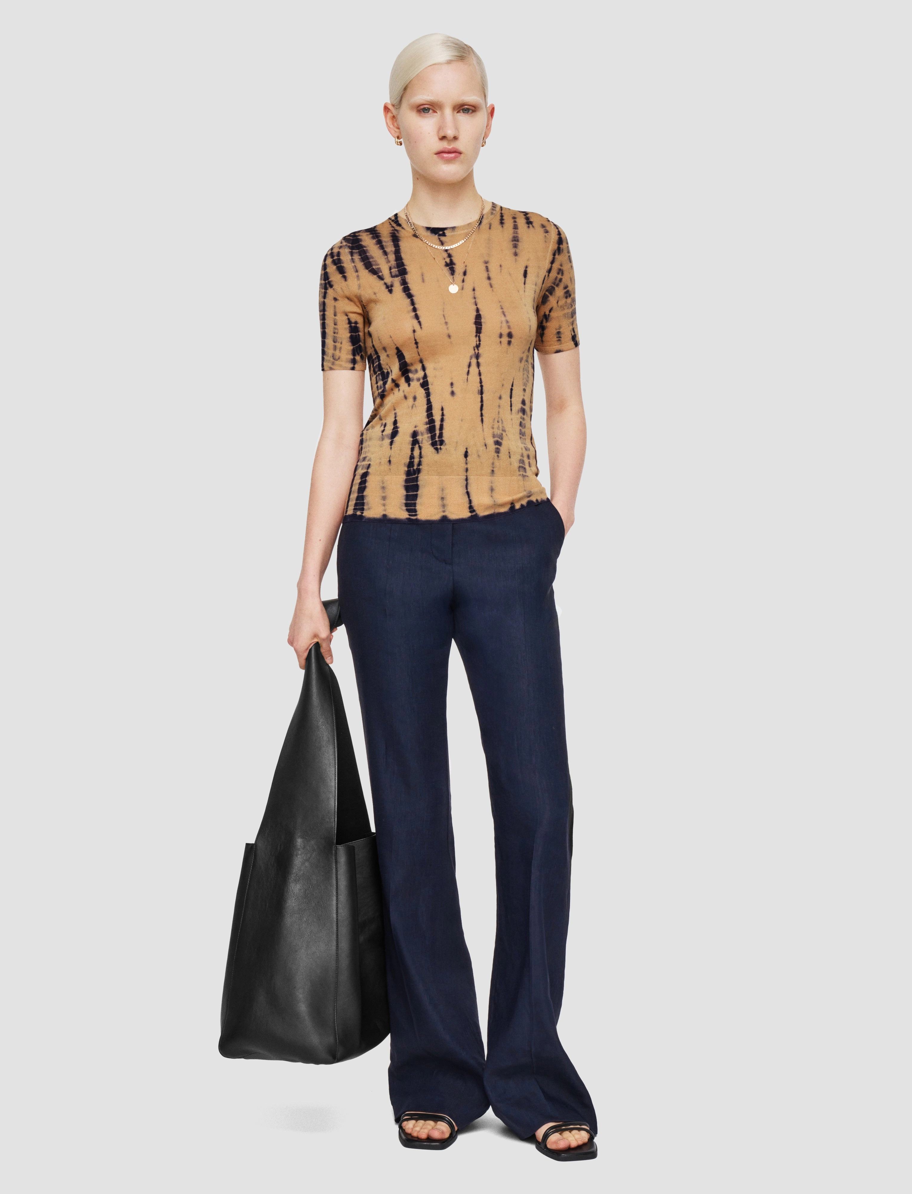 Tie Dye Knitted Top Minimal Fashion