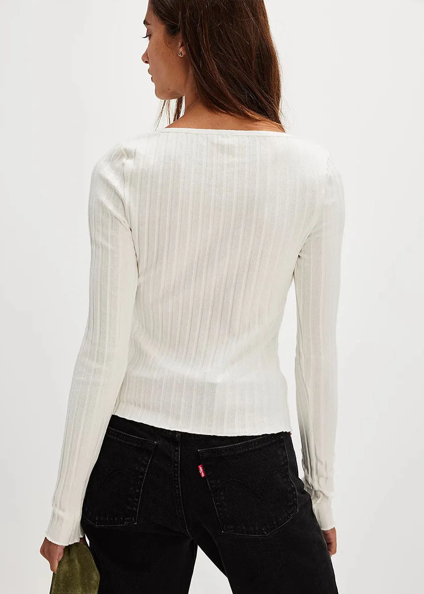 Chic Layering Tilly Long Sleeve Cardi - Ivory