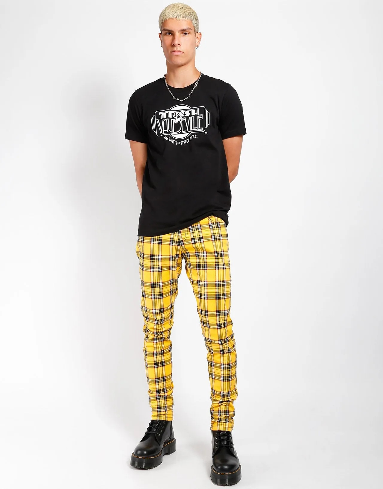 FlexibleCollarOptions Black & White Trash & Vaudeville Logo T-Shirt