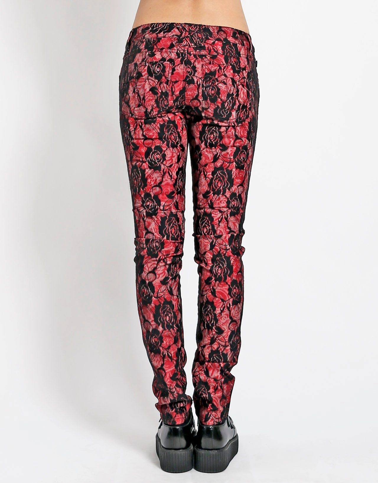 Rose Lace Pants Street Mood Comfort Stretch