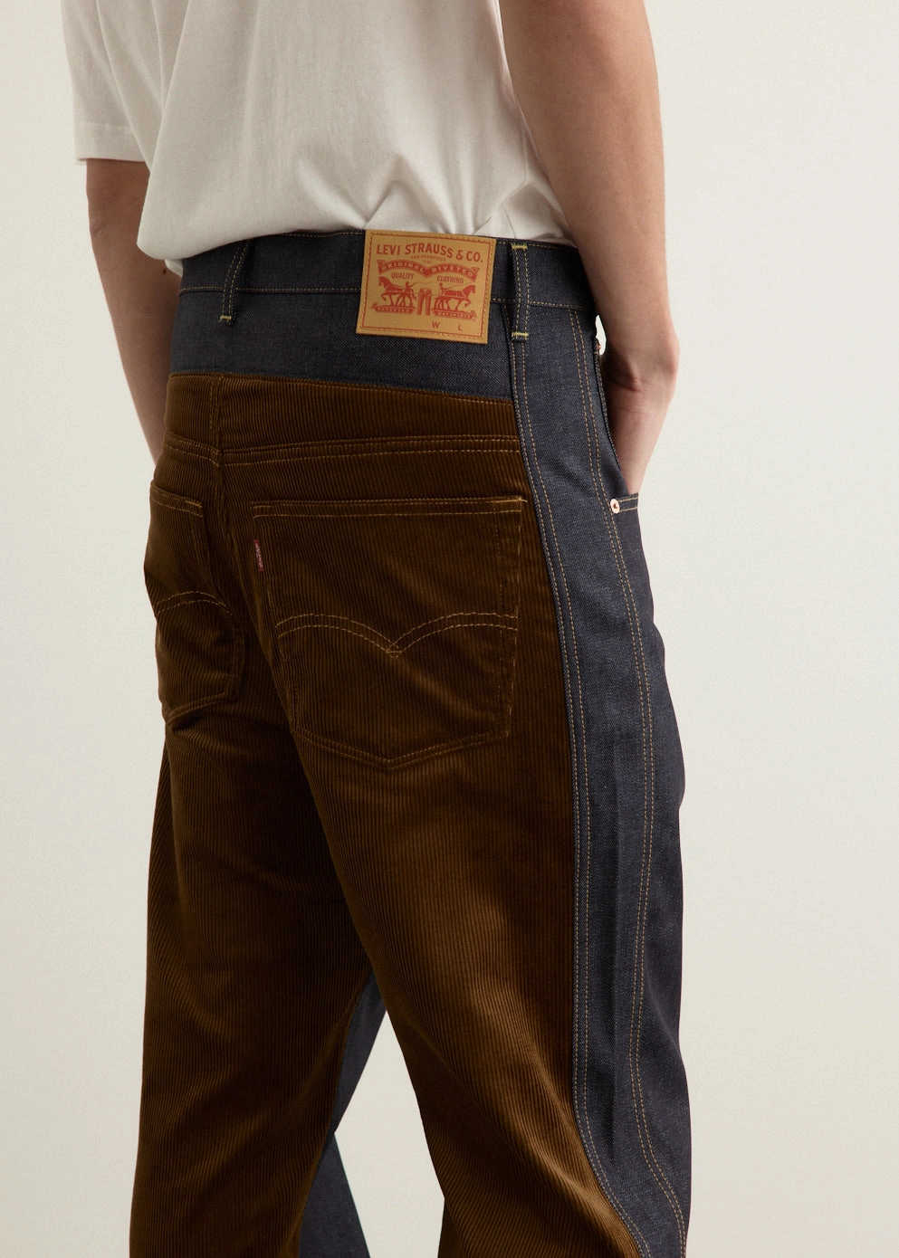 Levis Cotton Denim x Corduroy Jeans Smart Casual Modern Rainy Day