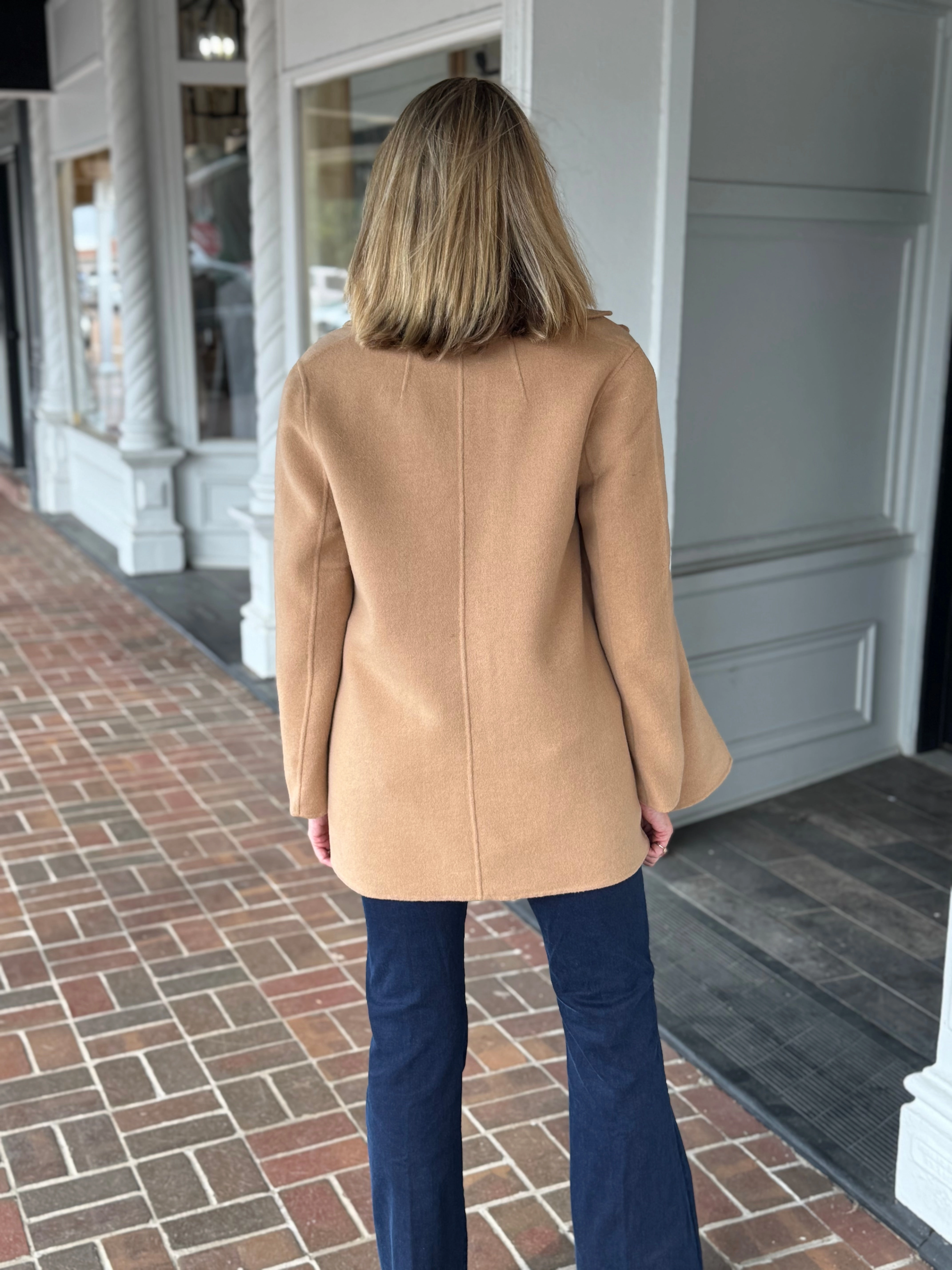 Tyler Boe Shannon Car Coat in Camel Dynamic Compression Fit