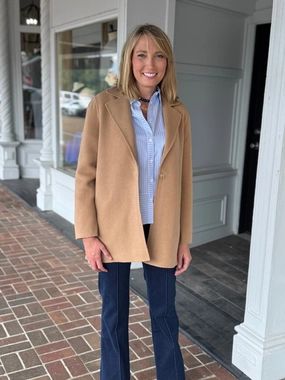 Tyler Boe Shannon Car Coat in Camel Rugged Outdoor Optimized Reversible Dual Layer