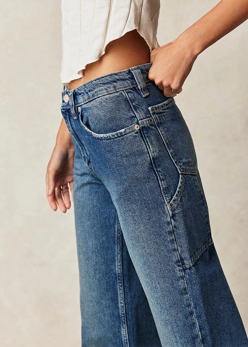 Tinsley Baggy High-Rise Jeans - Hazey Blue Fashion Layer