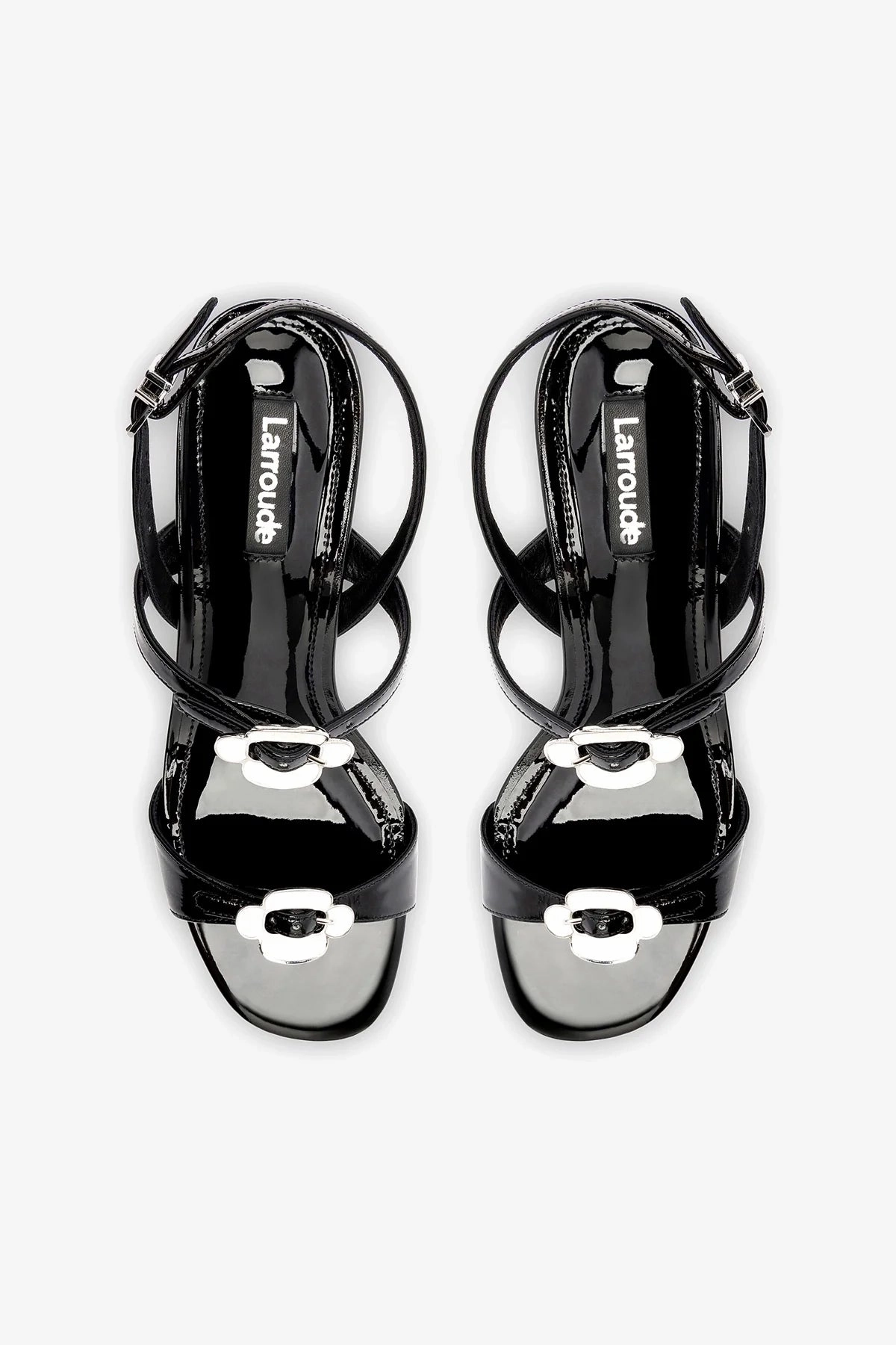 Stay Light Contoured Heel Support Tinx Block In Black Patent Leather