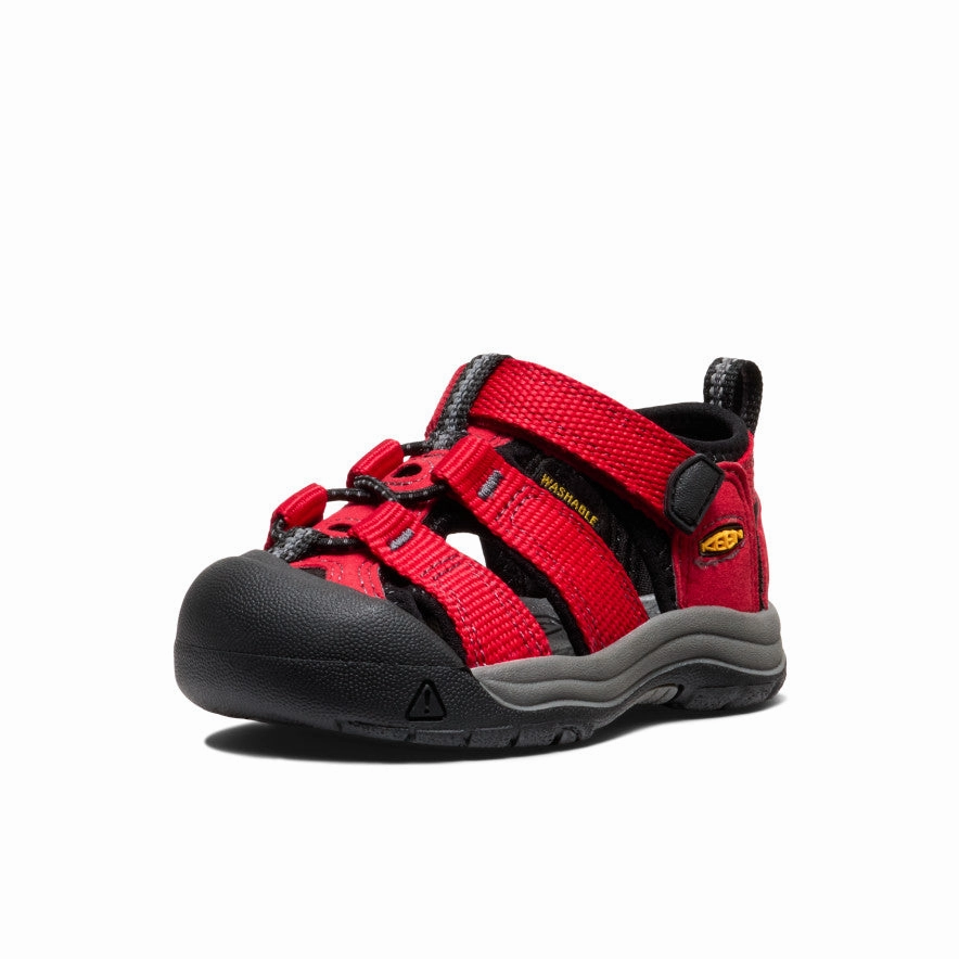 Rubber Sole Block Heel Toddlers' Newport H2  |  Ribbon Red/Gargoyle
