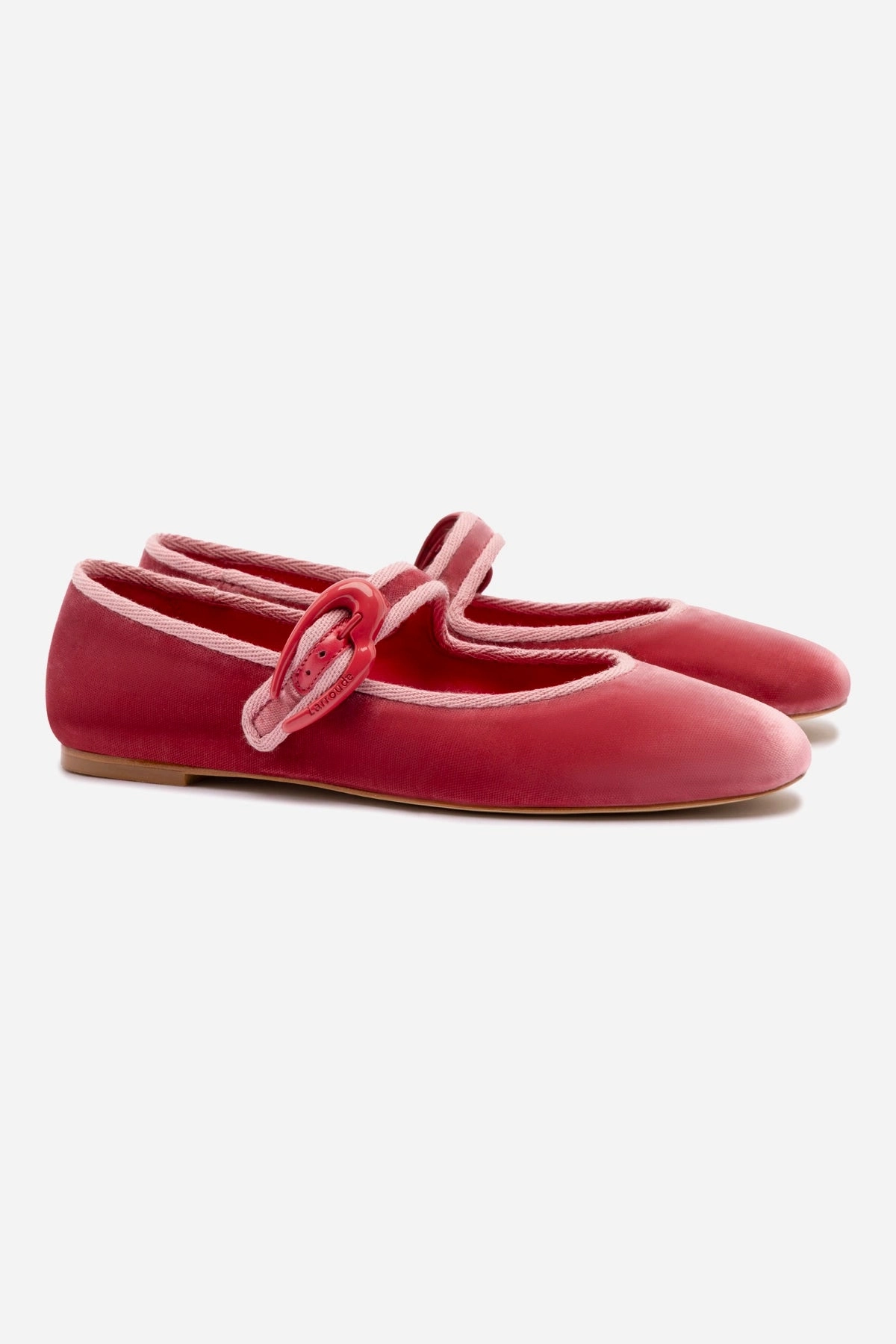 Track Step Verona Ballet Flat In Lampone Velvet