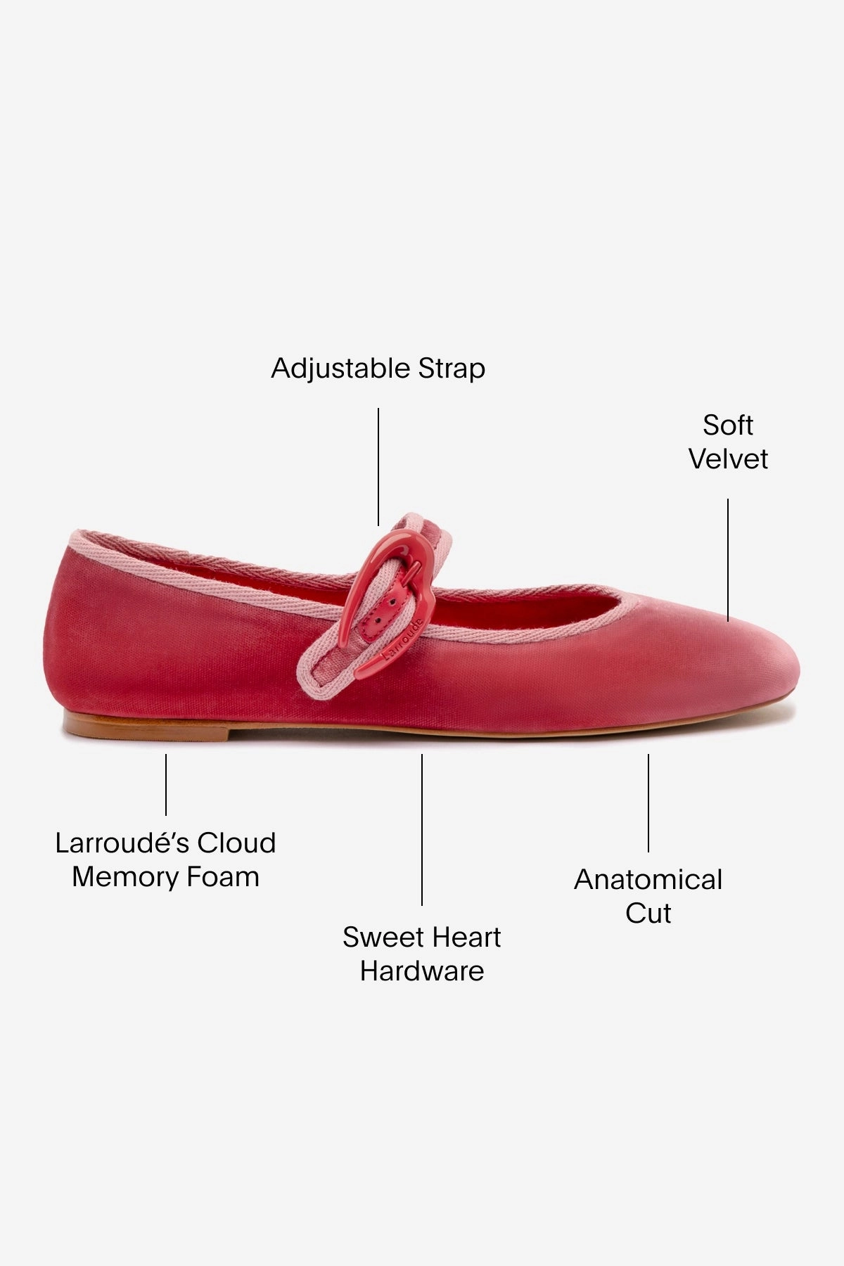 Campus Cool Street Path Verona Ballet Flat In Lampone Velvet