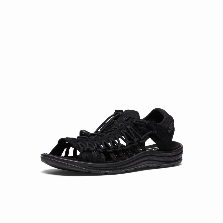 Ventilated Upper Women's UNEEK II Open-Toe Sneaker  |  Black/Black