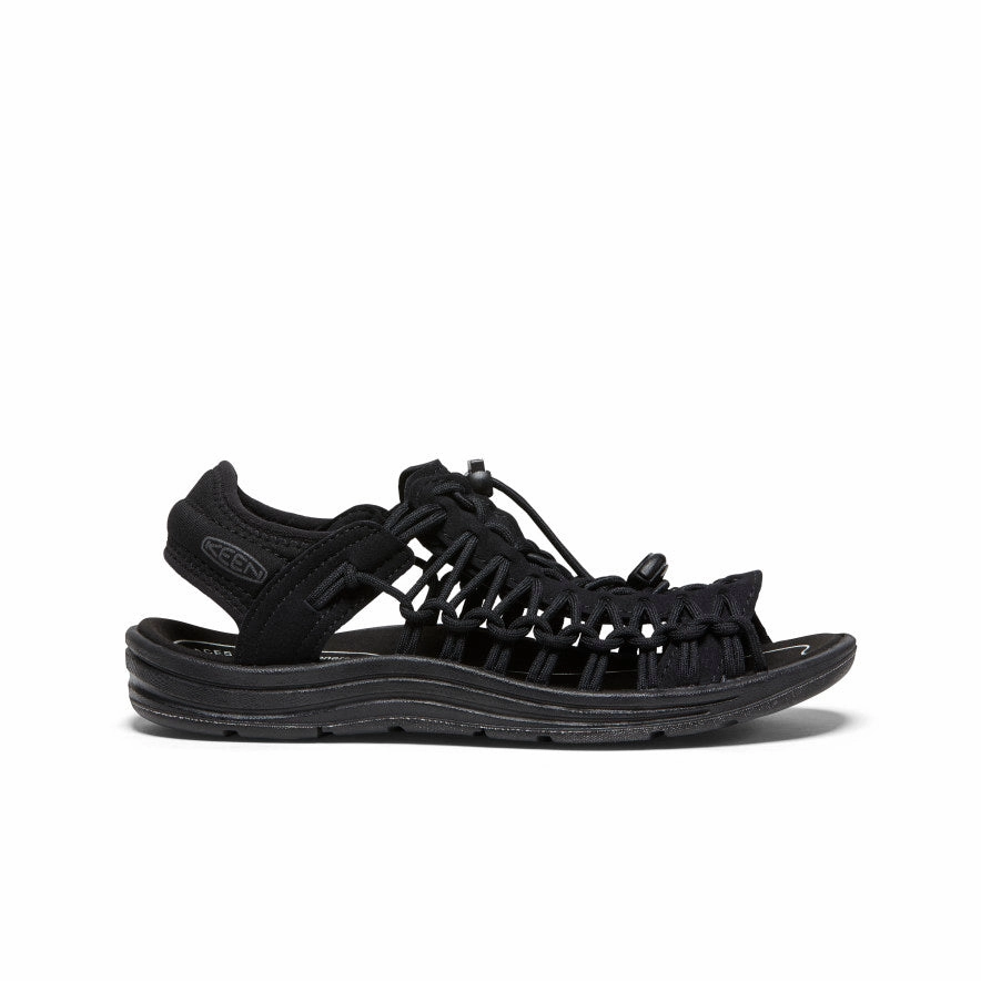 Trend Alert No Rub Women's UNEEK II Open-Toe Sneaker  |  Black/Black