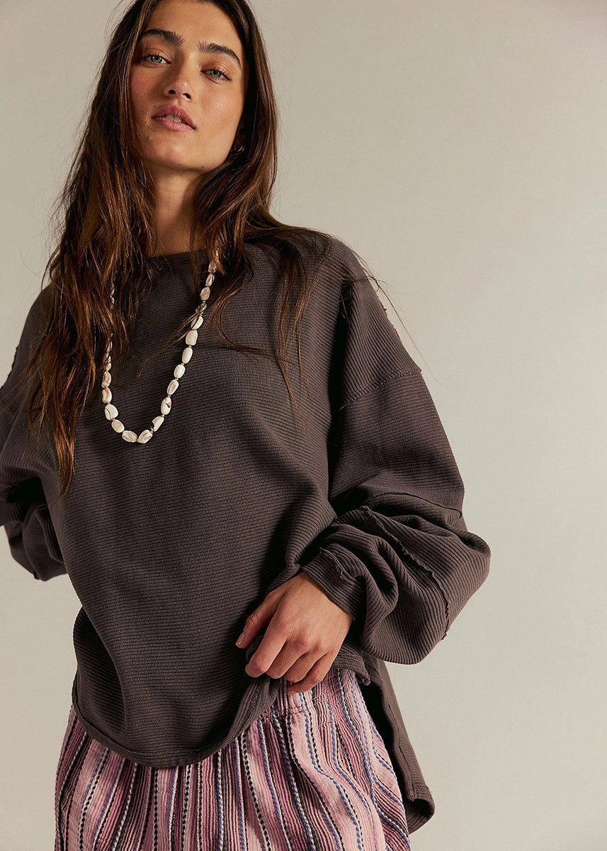 Total Eclipse Tee - French Chocolate Eco Friendly Fabric LayeredCollar