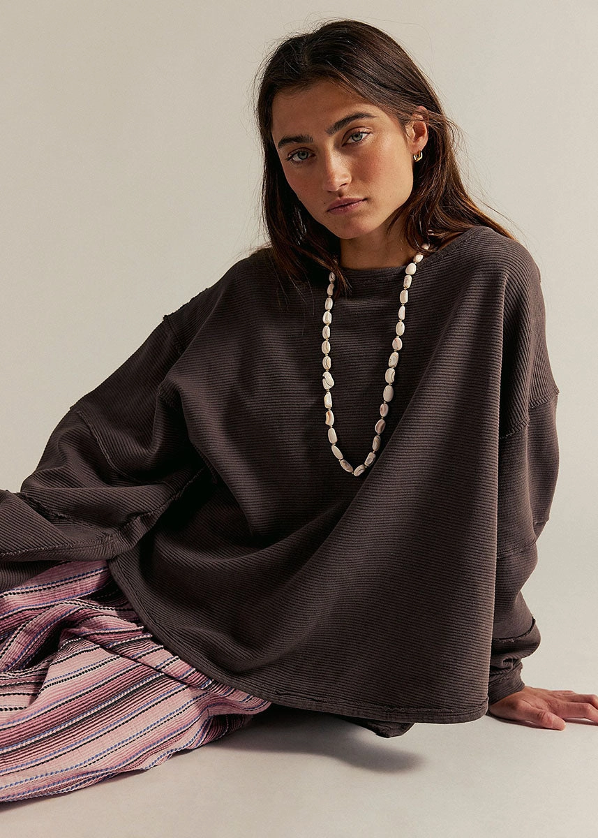 Total Eclipse Tee - French Chocolate Eco Friendly Material DoubleStitched