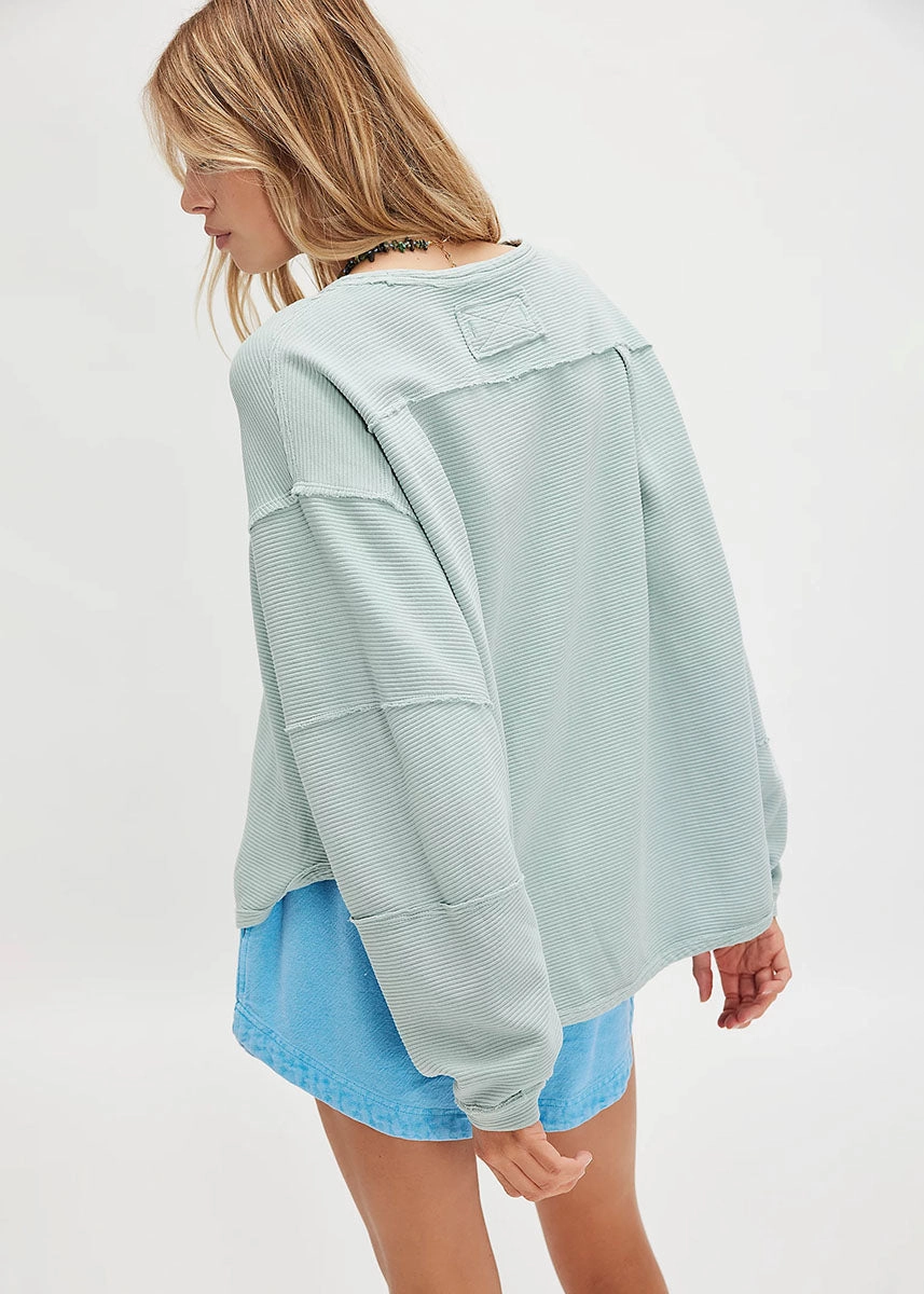 Total Eclipse Tee - Polar Fog Printed Blouse